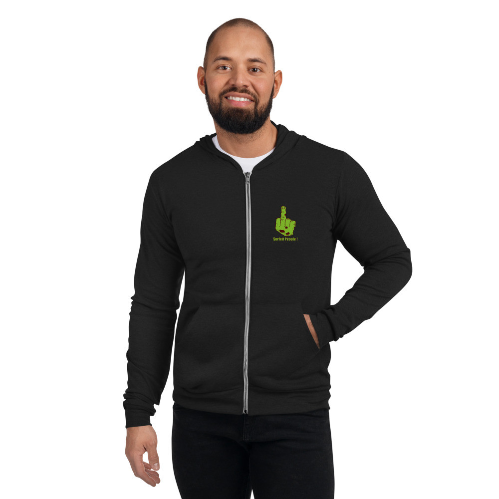 PlasticFreeOceans - Unisex Lightweight Zip Up Hoodie