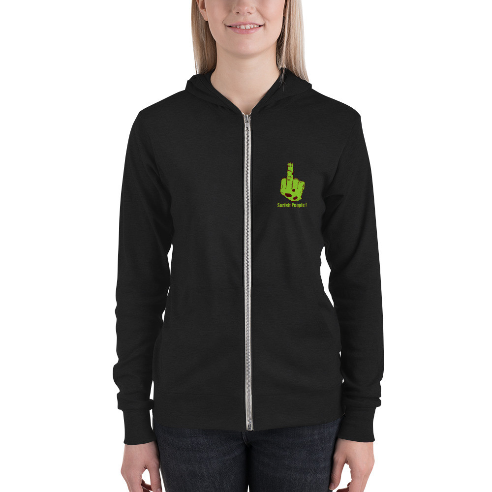 PlasticFreeOceans - Unisex Lightweight Zip Up Hoodie
