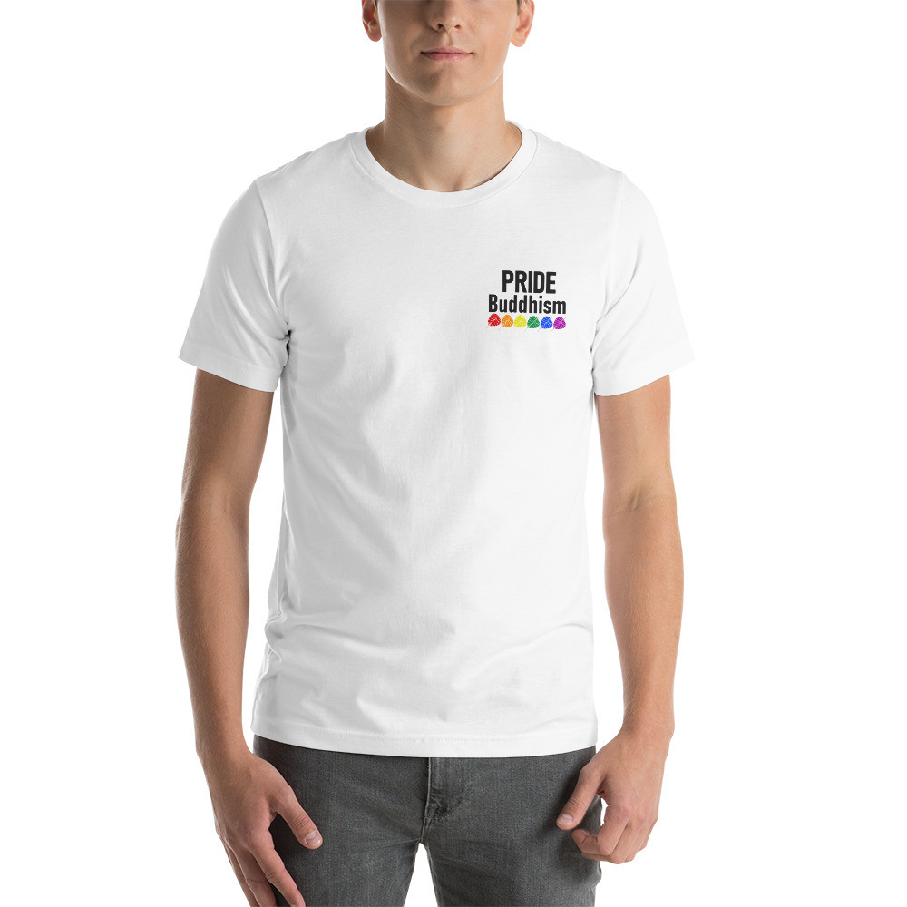 Gay Buddhist Pride T-shirt Rainbow Bodhi leaves