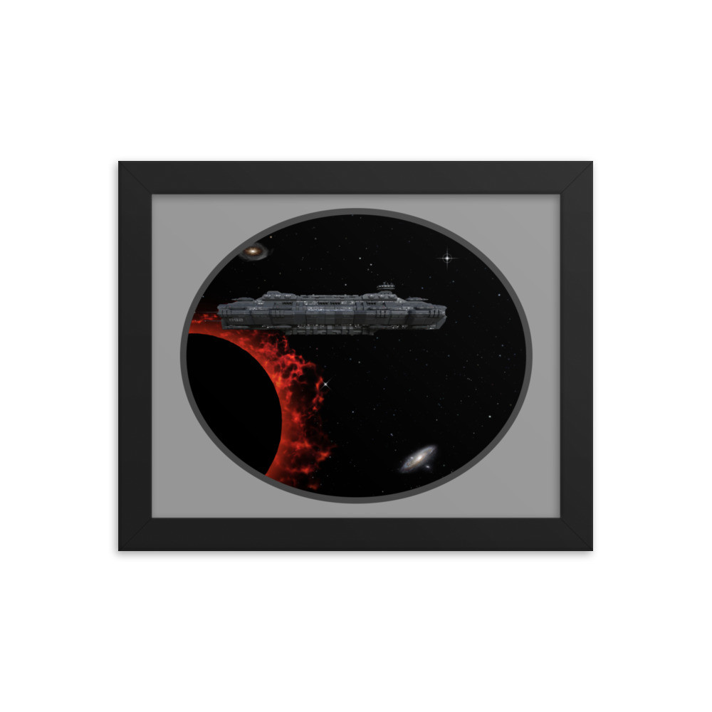 Eclipse - oval Framed photo paper poster