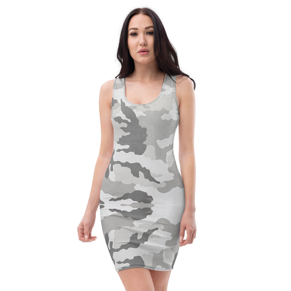 918Zone Clo. Grey Camo Dress