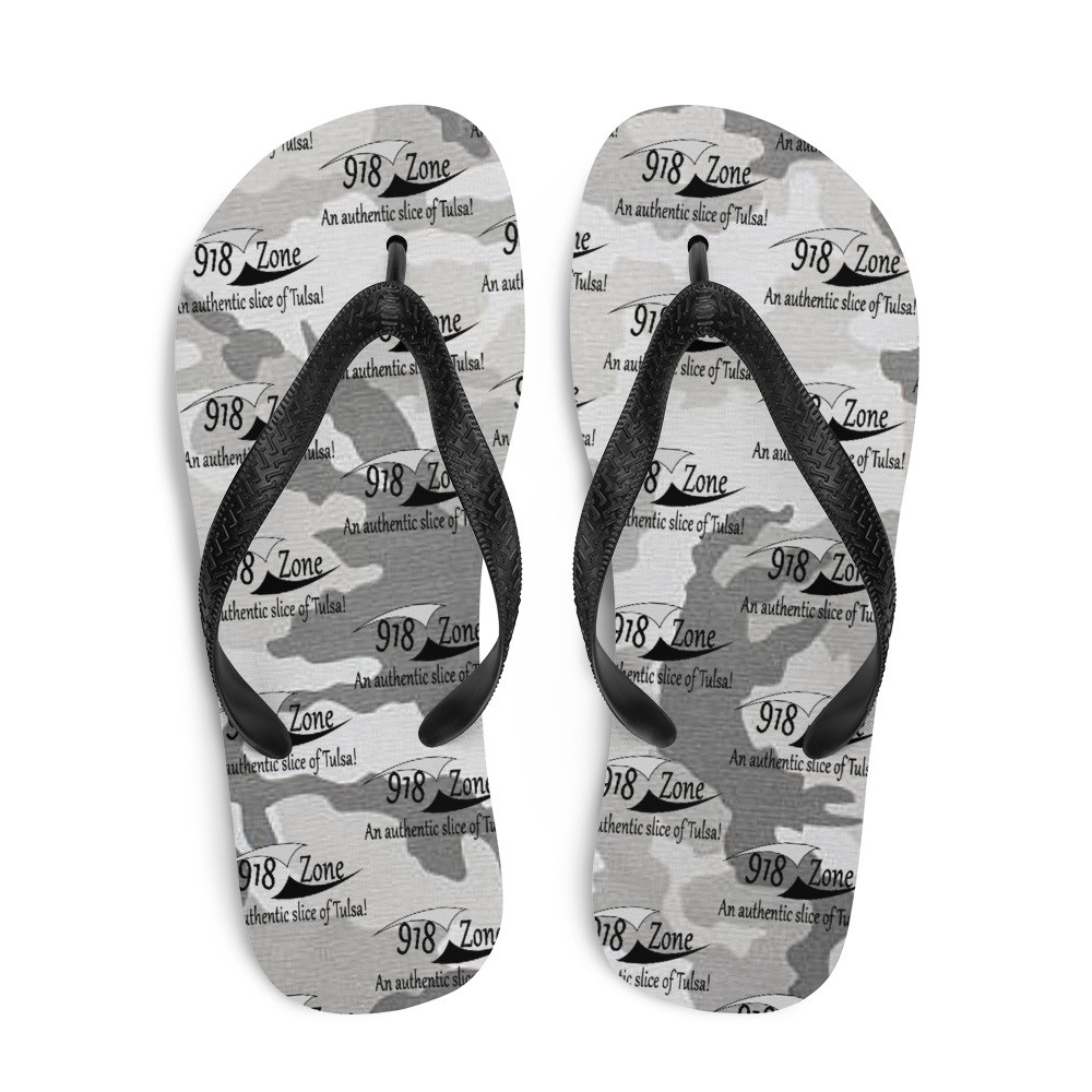 918Zone AASOT Grey Camo Flip-Flops