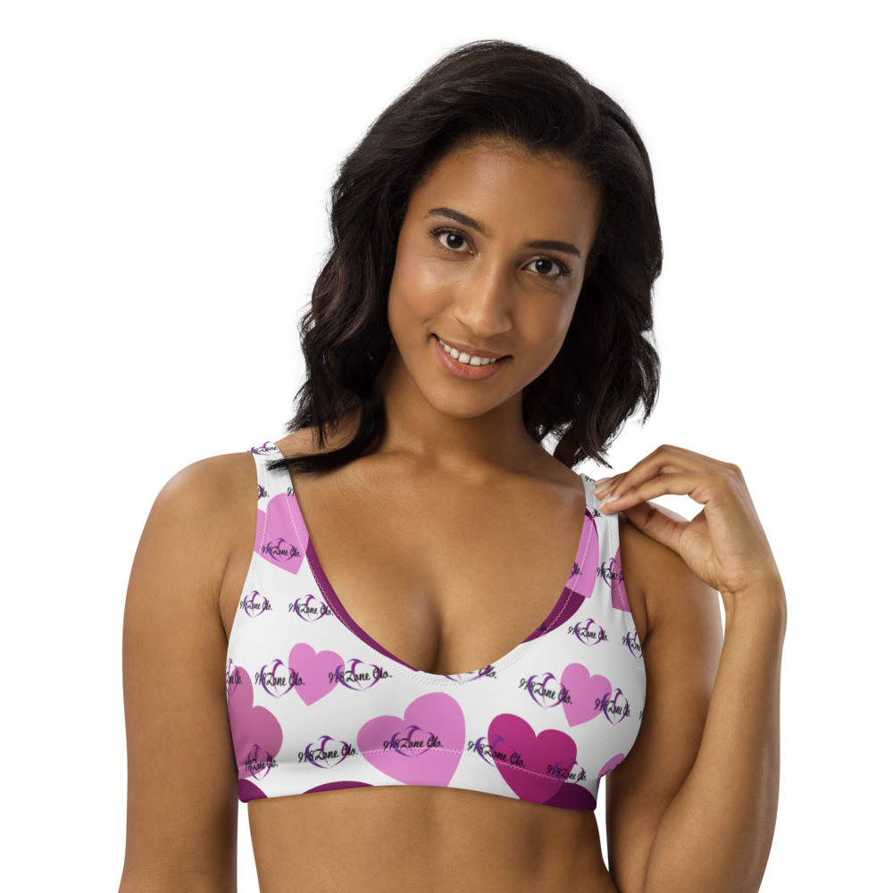 918Zone Clo. Purple Heart Padded Bikini Top