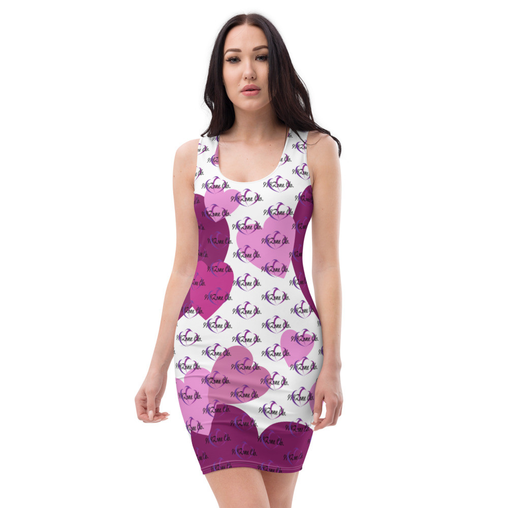 918Zone Clo. Purple Heart Dress