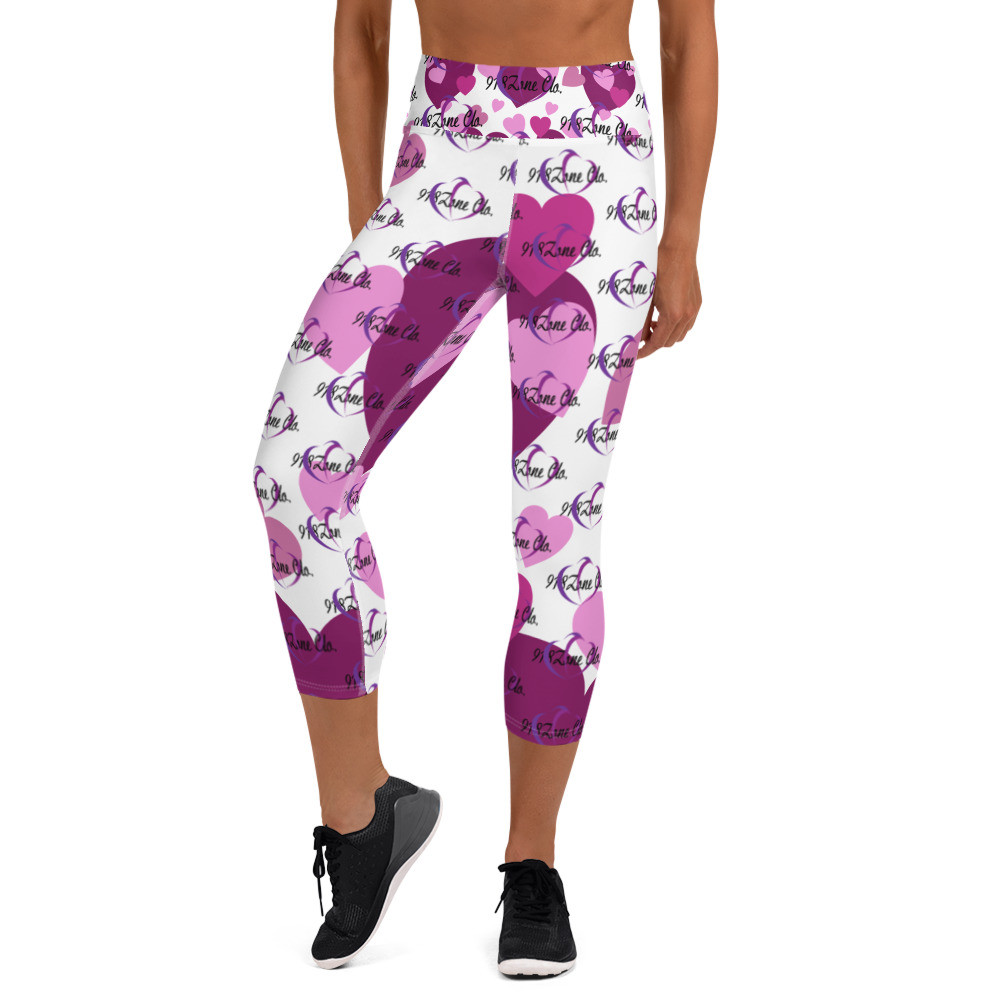 918Zone Clo. Purple Heart Yoga Capri Leggings