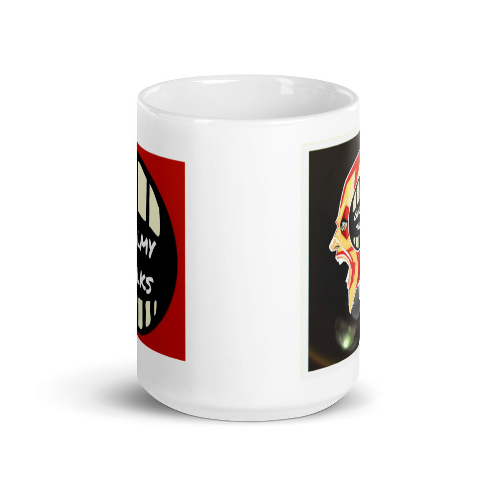 White glossy mug