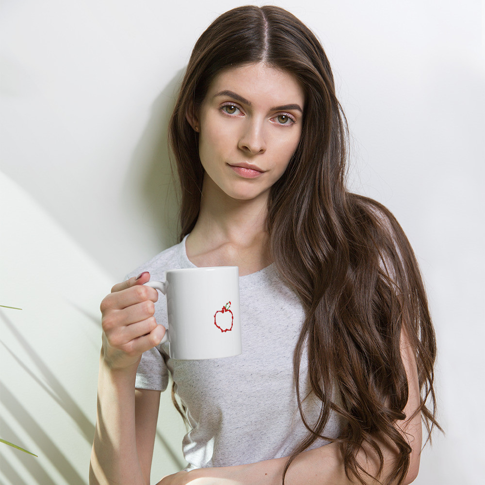 Applestar Creations logo White glossy mug