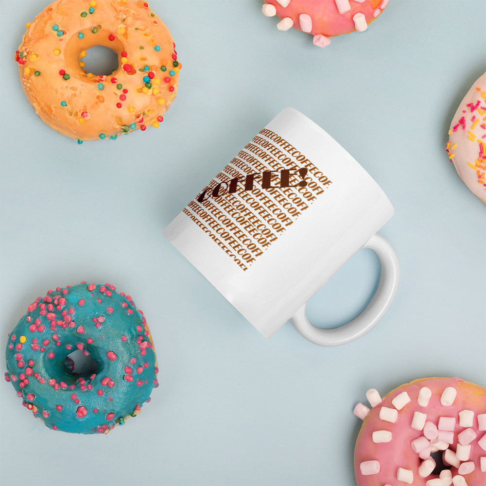 I Might Need Coffee White glossy mug