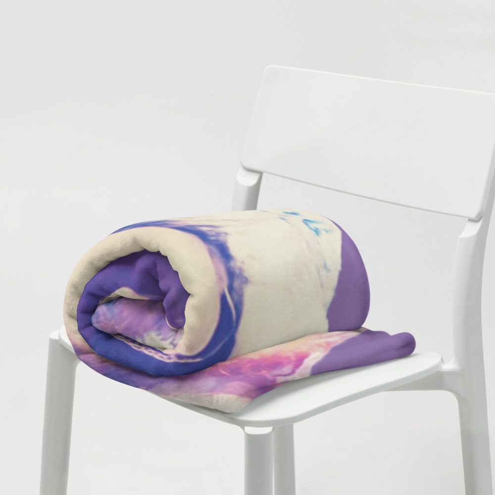 Purple Scarlet Jei Saoirse Throw Blanket