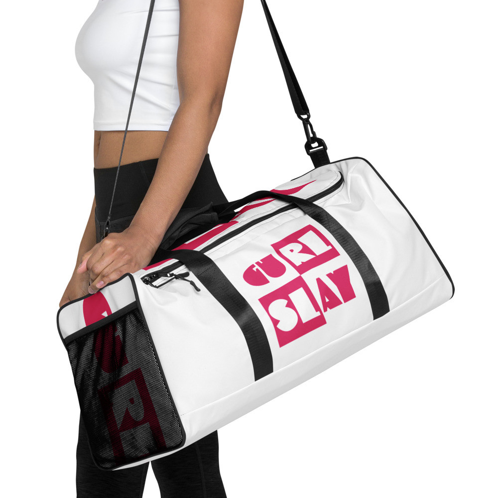 "Gurl Slay" Duffle bag Wht/Pink