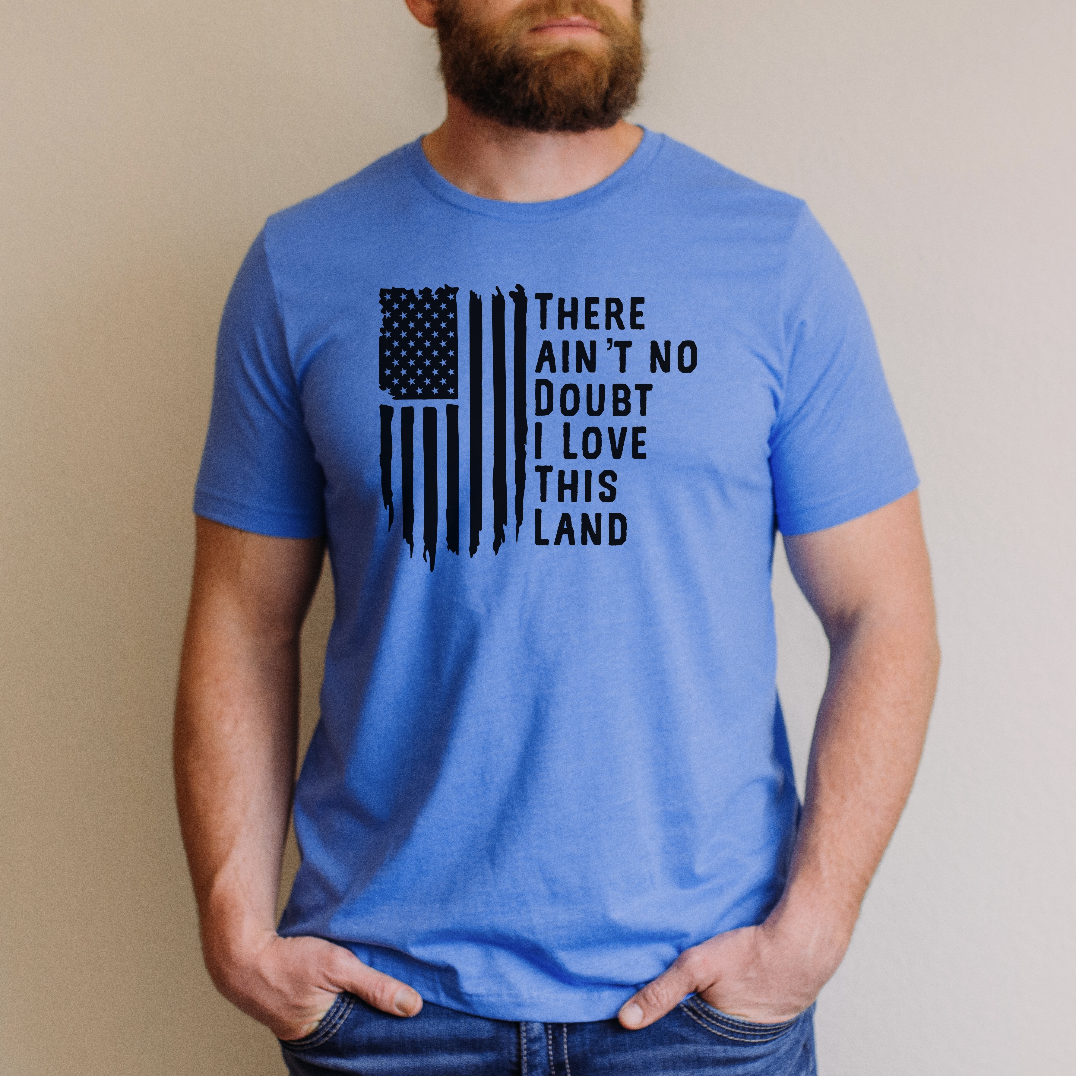 Ain't No Doubt I Love This Land Shirt, Patriotic Shirt, America Shirt, American Flag Shirt, Short-Sleeve Unisex T-Shirt