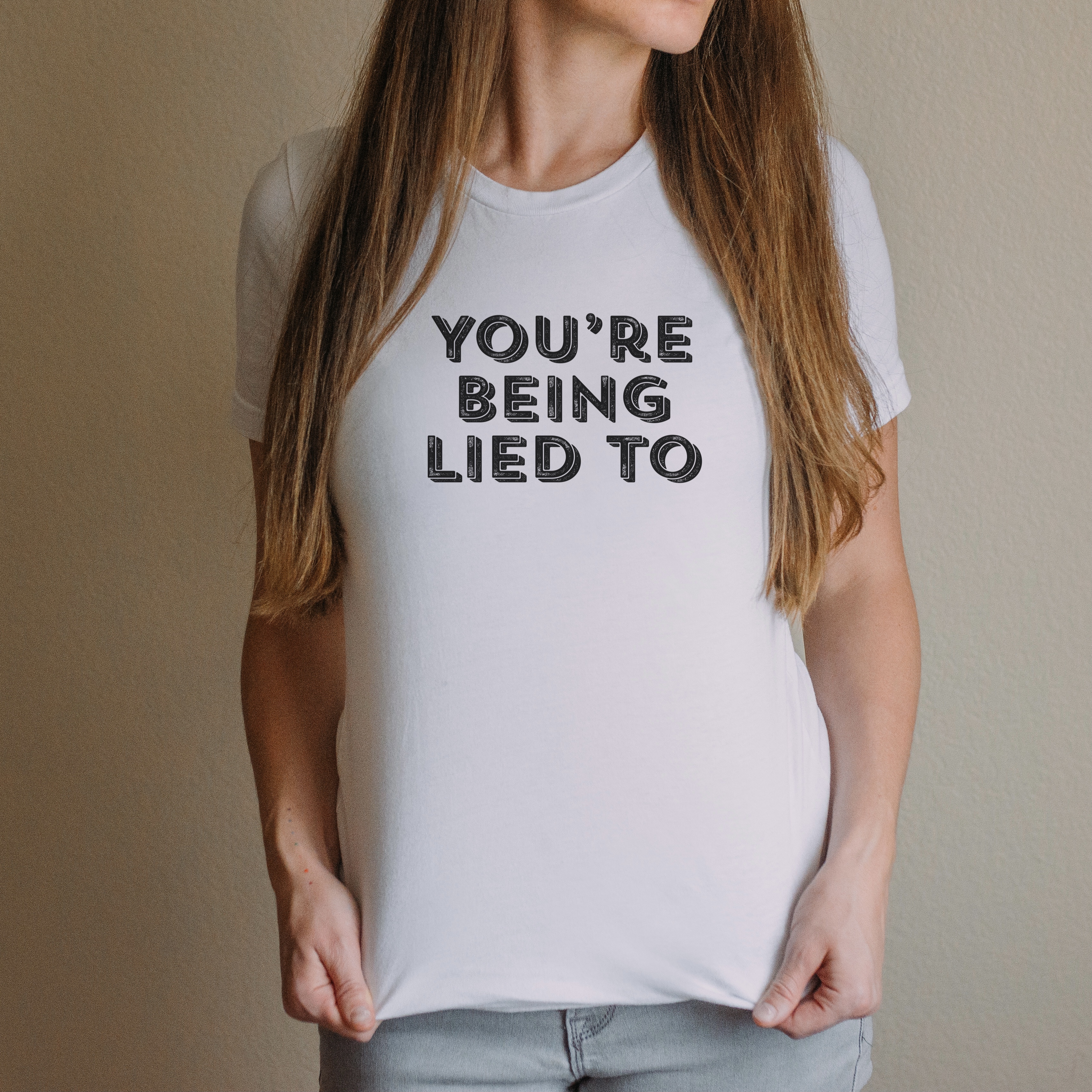 You’re Being Lied To Short-Sleeve Unisex T-Shirt