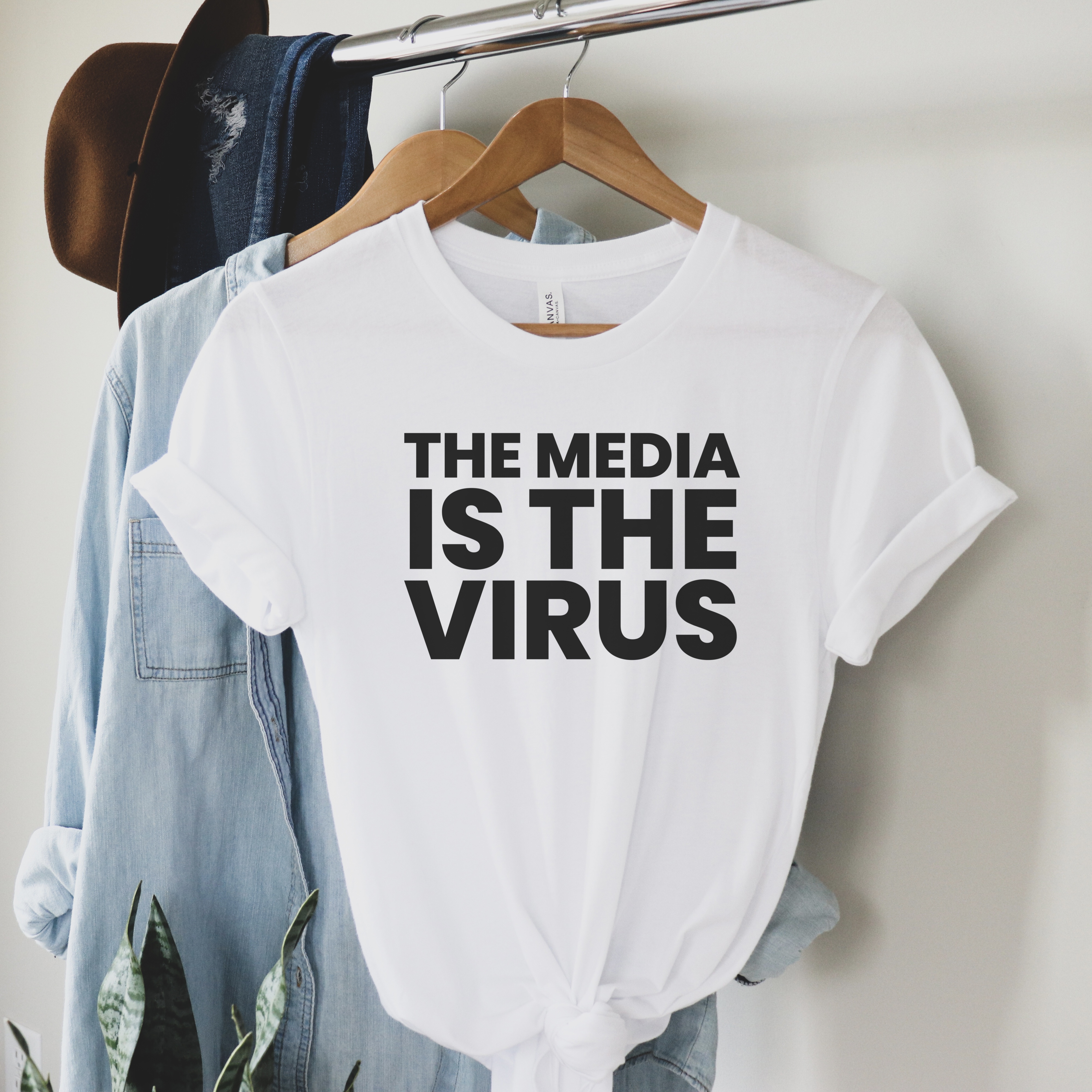 Media is the Virus, Defund the Media, Short-Sleeve Unisex T-Shirt