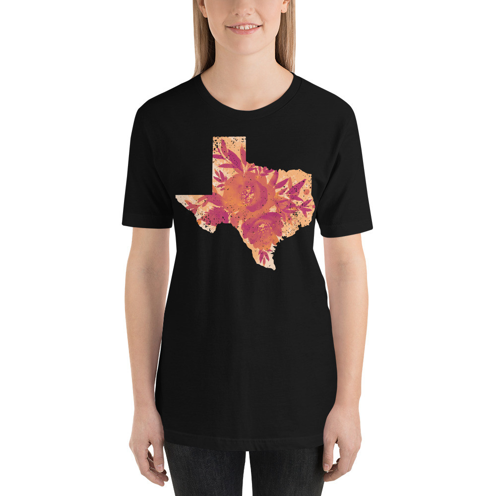 Texas watercolor flower, Short-Sleeve Unisex T-Shirt