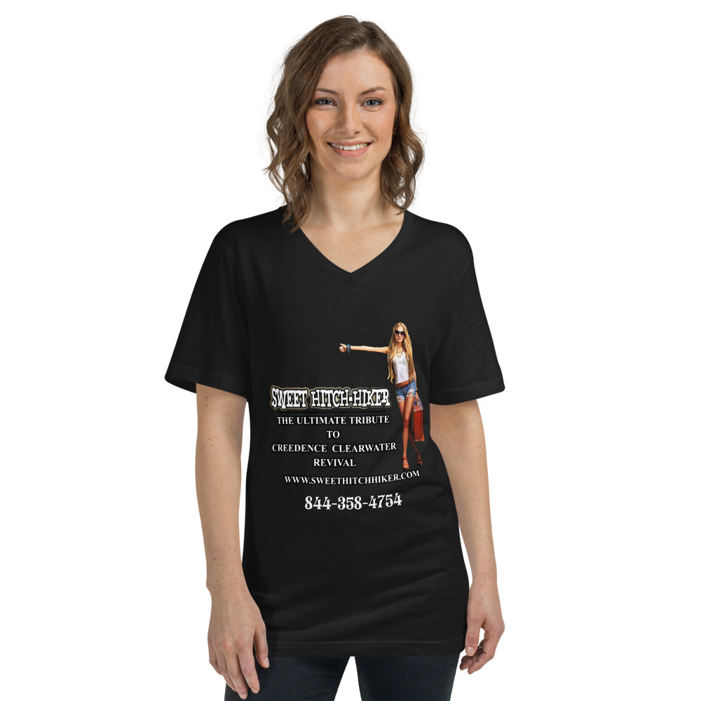 Sweet Hitch-Hiker Short Sleeve V-Neck T-Shirt