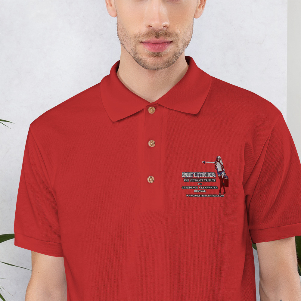 Sweet Hitch-Hiker Embroidered Polo Shirt
