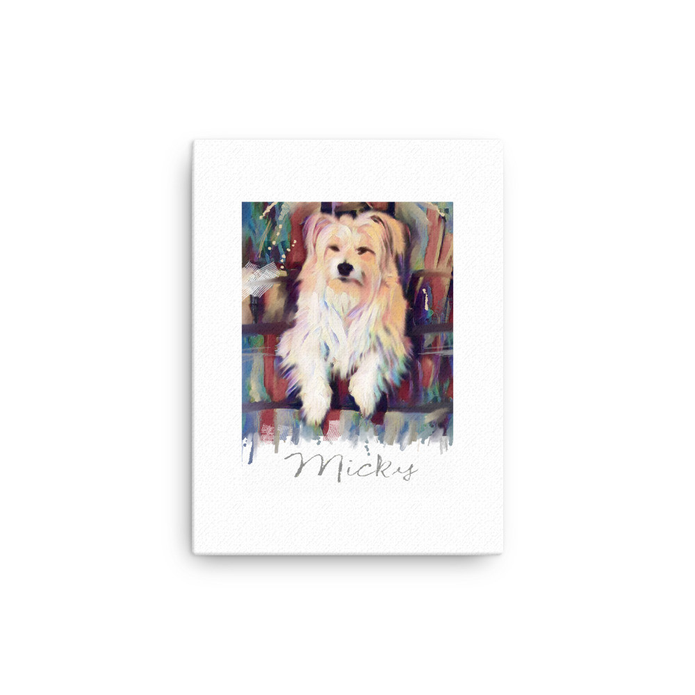 Nicky the dog canvas