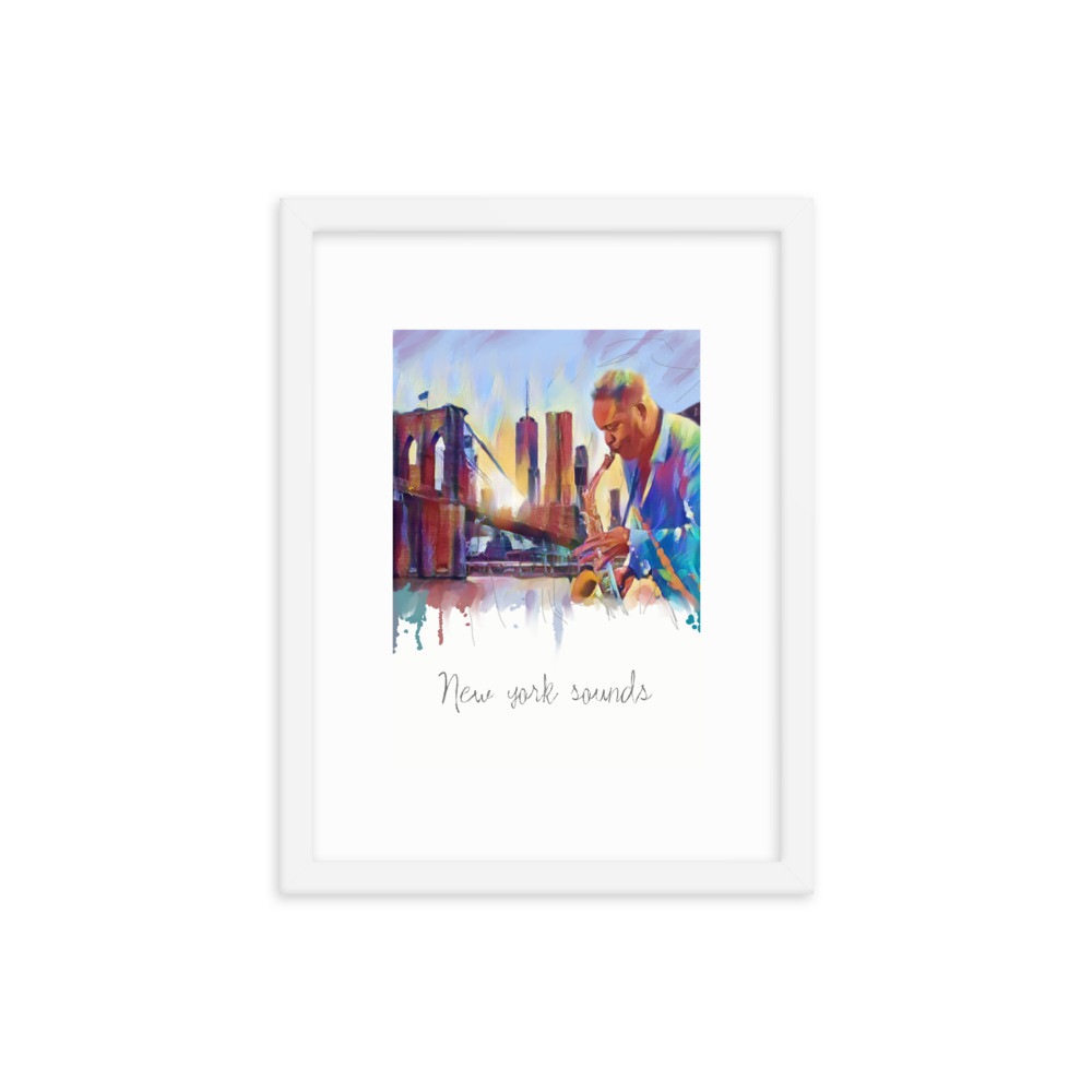 New York sounds framed poster