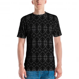 Men's T-shirt I c u , smaller pattern black 