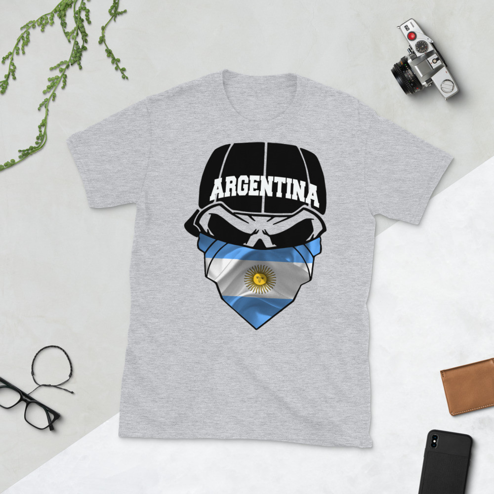 Short-Sleeve Argentina Skull