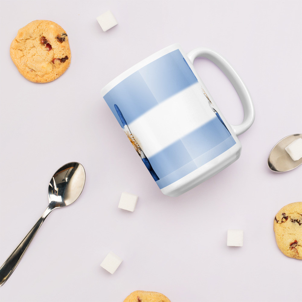 Argentina Flag White glossy mug
