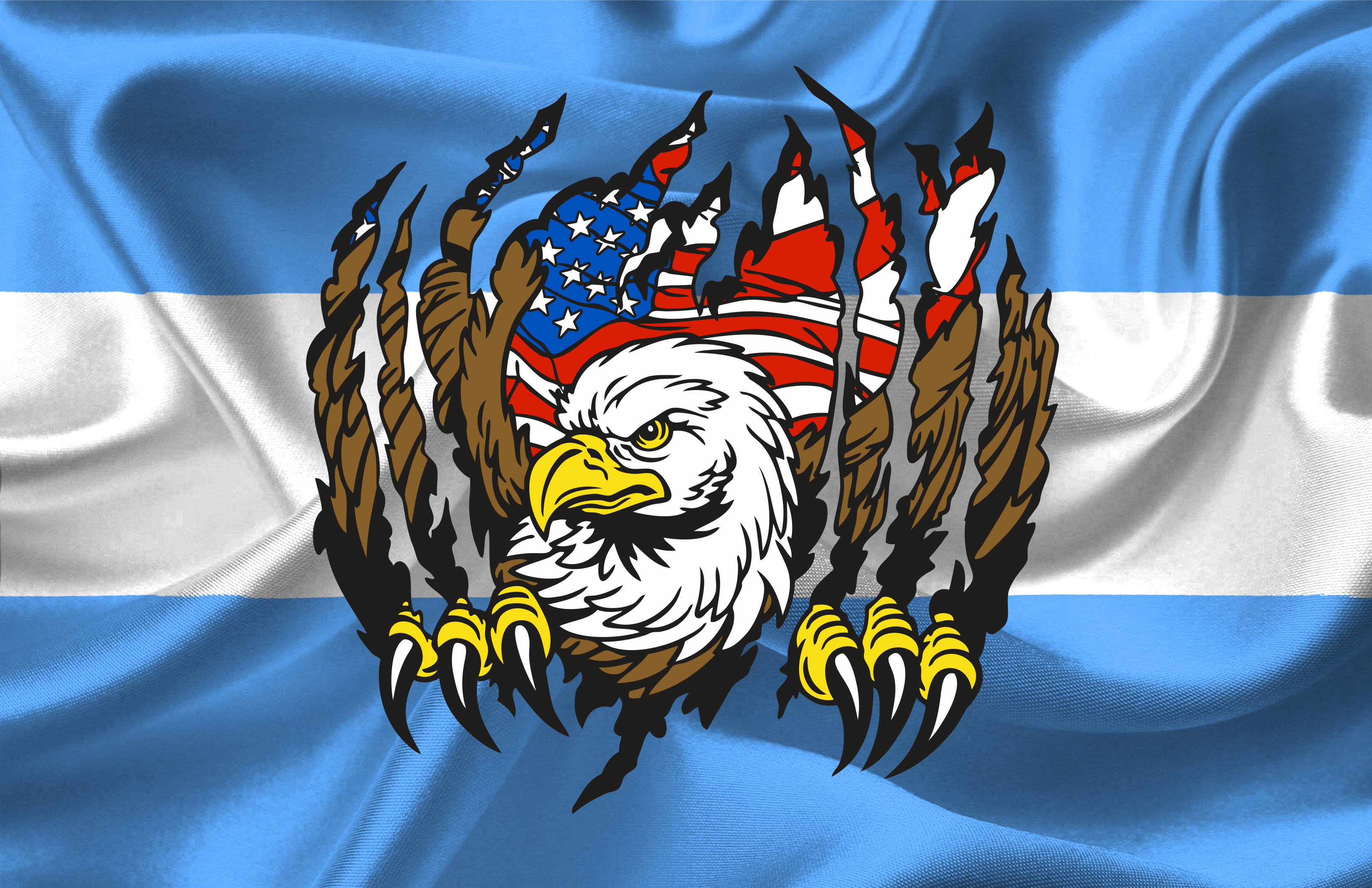 Argentina Ripped Flag Matte Black Magic Mug