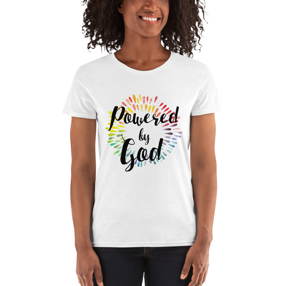 Powered by God - Premium Women's short sleeve t-shirt