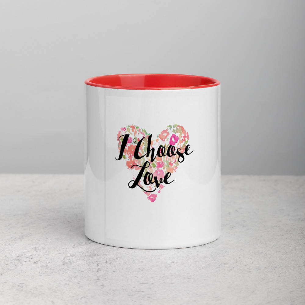 I Choose Love - Mug with Color Inside