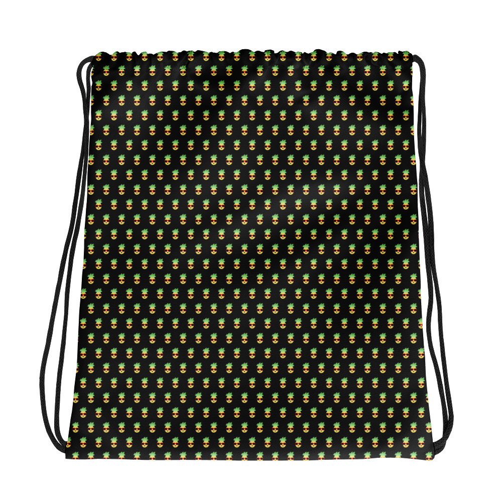 Happy Pineapple Drawstring bag
