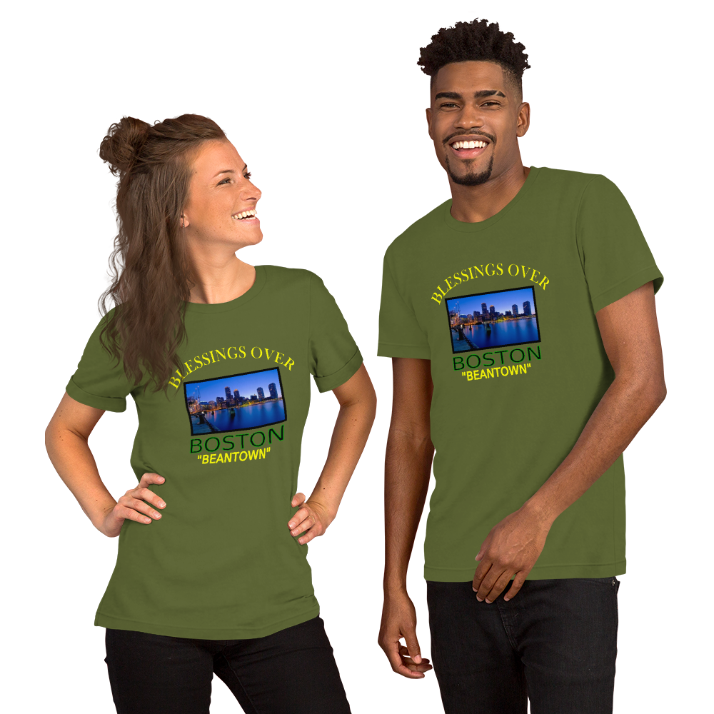 Blessings Over Boston Short-Sleeve T-Shirt - Beantown - For Him or Her