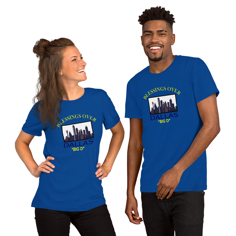 Blessings Over Dallas Short-Sleeve T-Shirt - Big D - For Him or Her