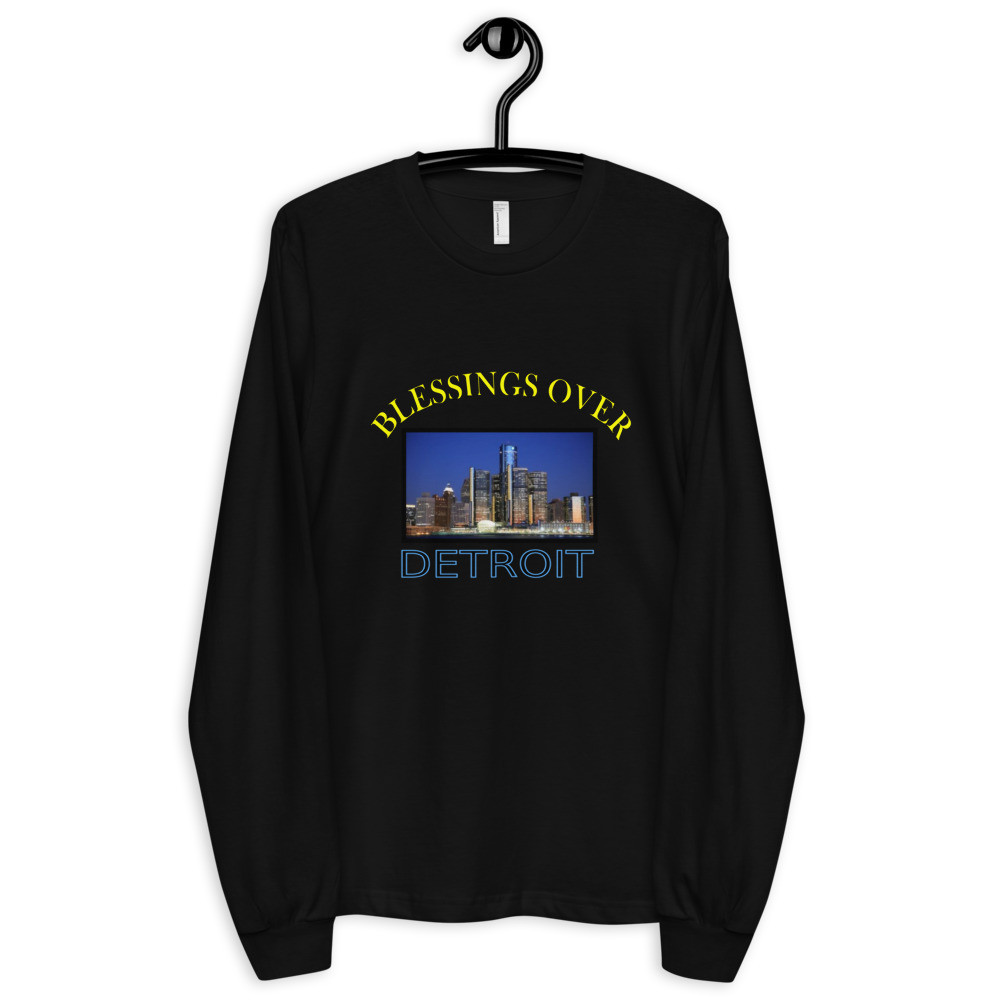 Blessings Over Detroit Long Sleeve Shirt - For Him or Her
