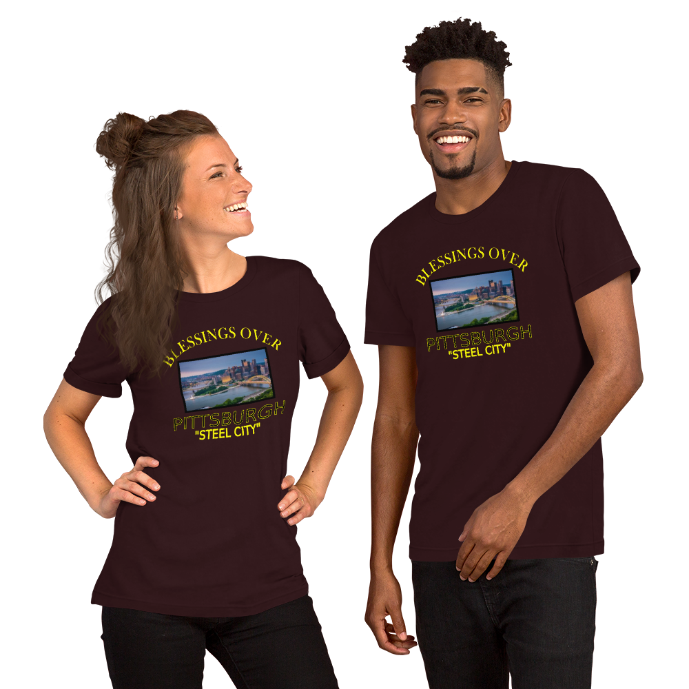 Blessings Over Pittsburgh Short-Sleeve T-Shirt - Steel City - For Him or Her