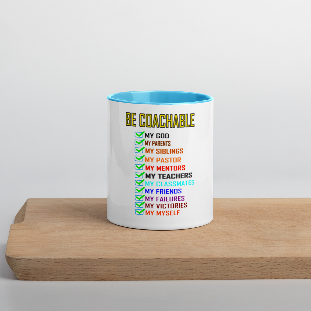 Be Coachable Mug with Color Inside