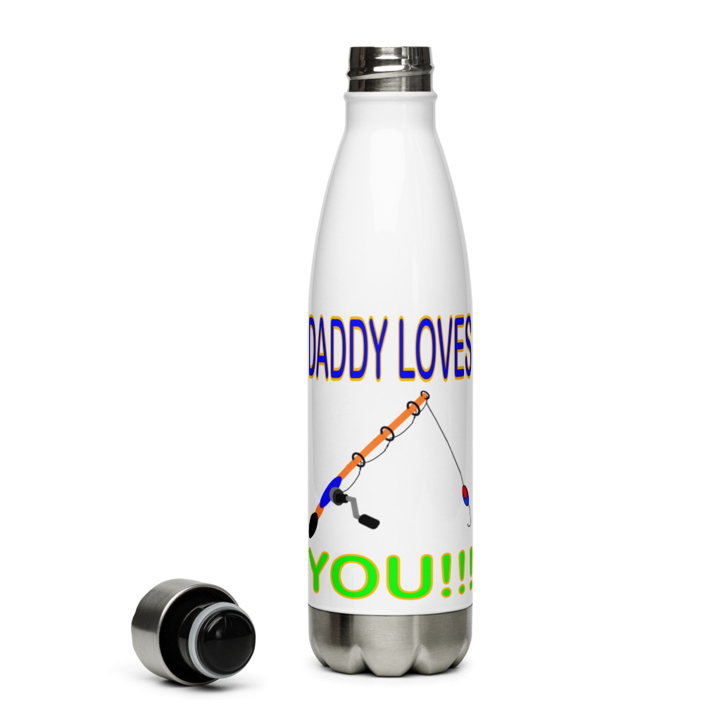 Daddy Loves You Stainless Steel Water Bottle