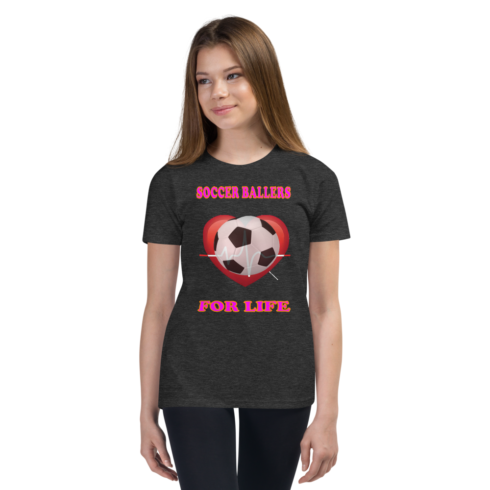 Soccer Ballers For Life Youth Short Sleeve Girl's T-Shirt