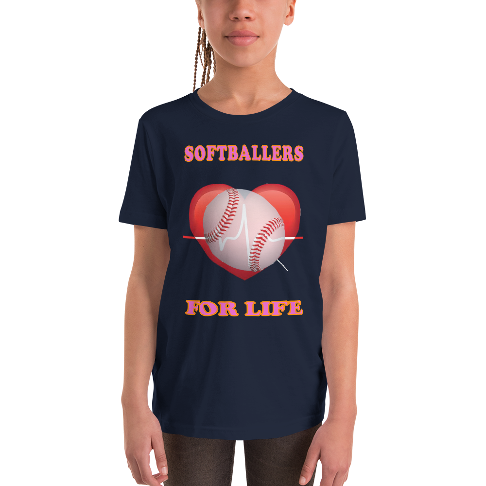 Softballers For Life Youth Short Sleeve Girl's T-Shirt