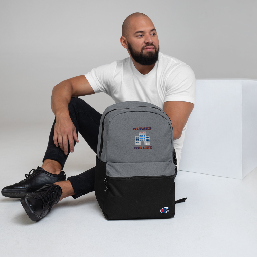 Nurses For Life Embroidered Champion Backpack - For Him