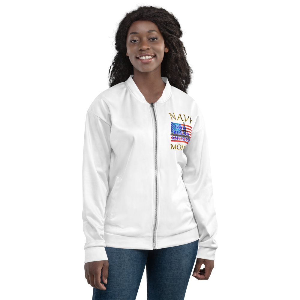 Navy Moms Bomber Jacket