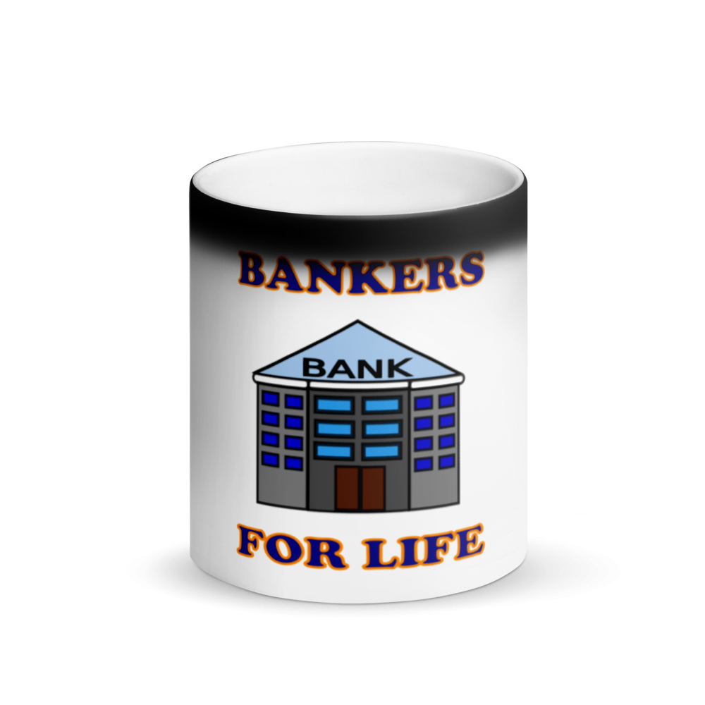 Bankers for Life Matte Black Mug