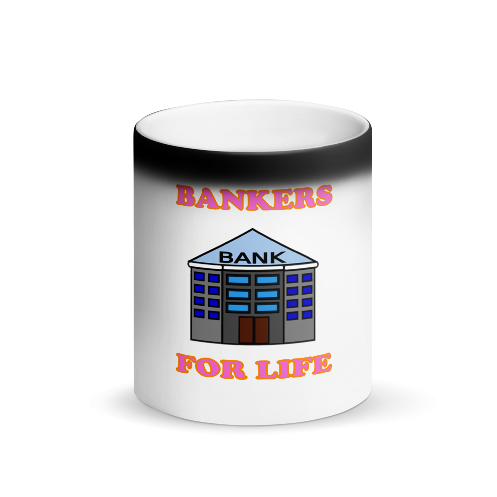 Bankers for Life Matte Black Mug