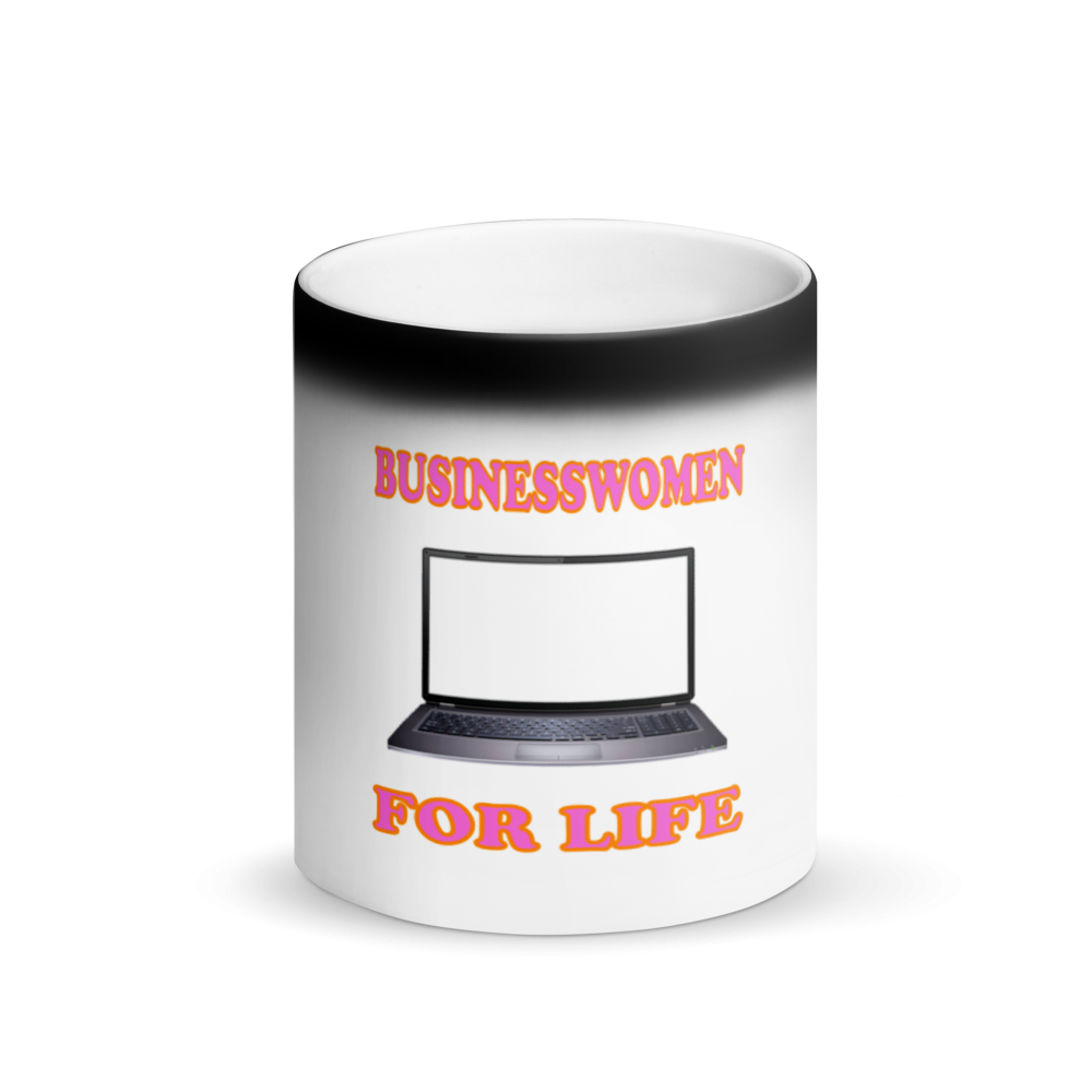 Businesswomen For Life Matte Black Mug