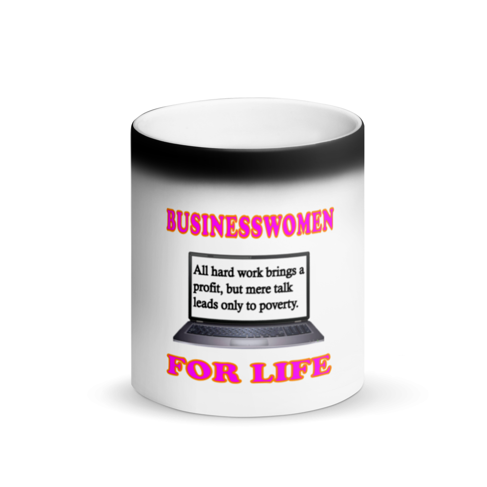 Businesswomen For Life Matte Black Mug