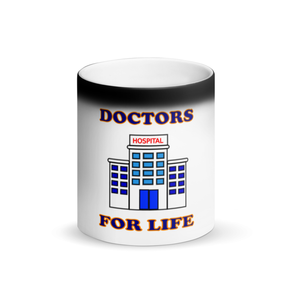 Doctors For Life Matte Black Mug