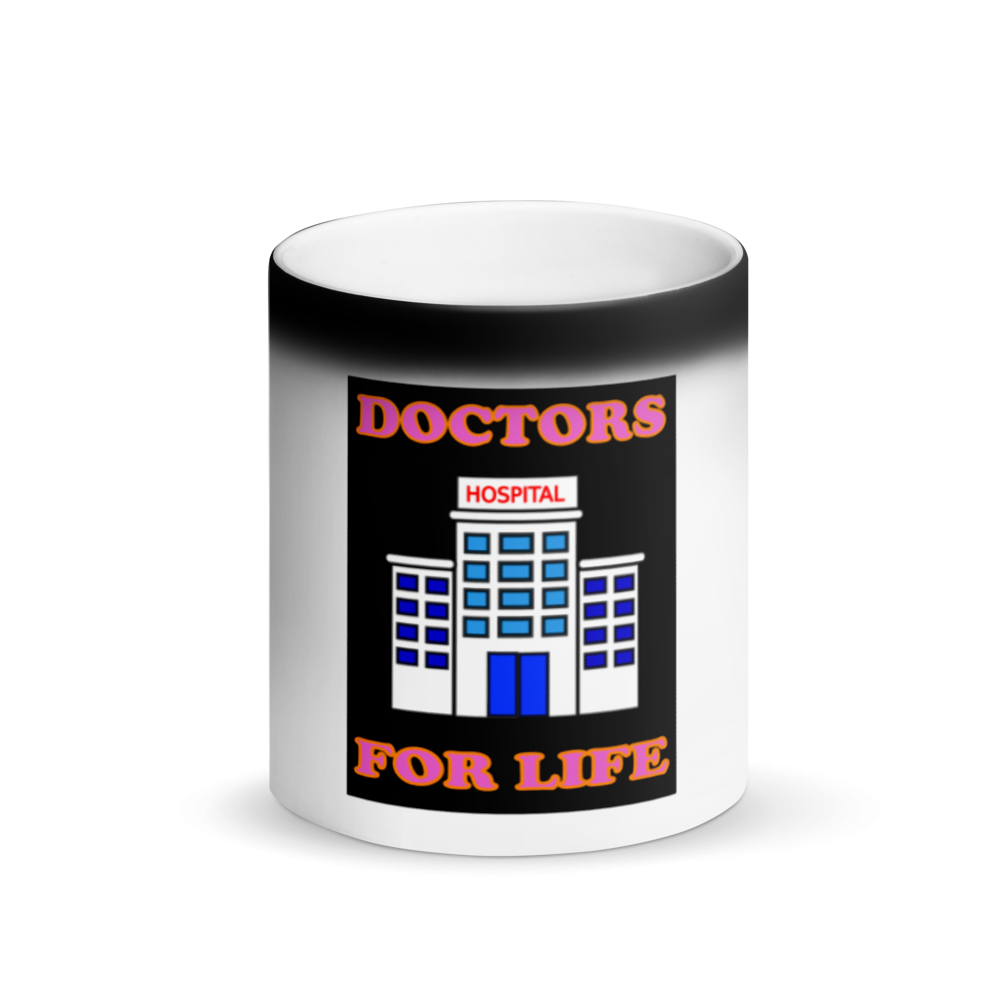 Doctors For Life Matte Black Mug