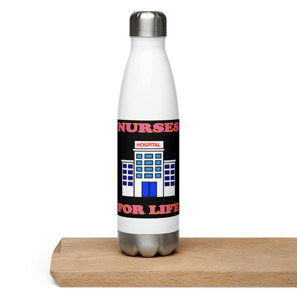 Nurses For Life - Stainless Steel Water Bottle - For Her
