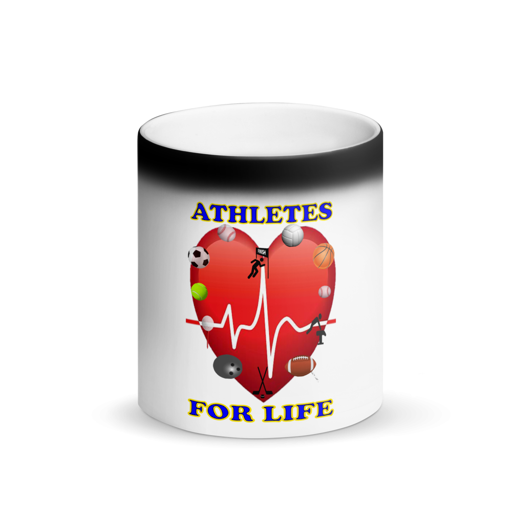 Athletes For Life Matte Black Mug