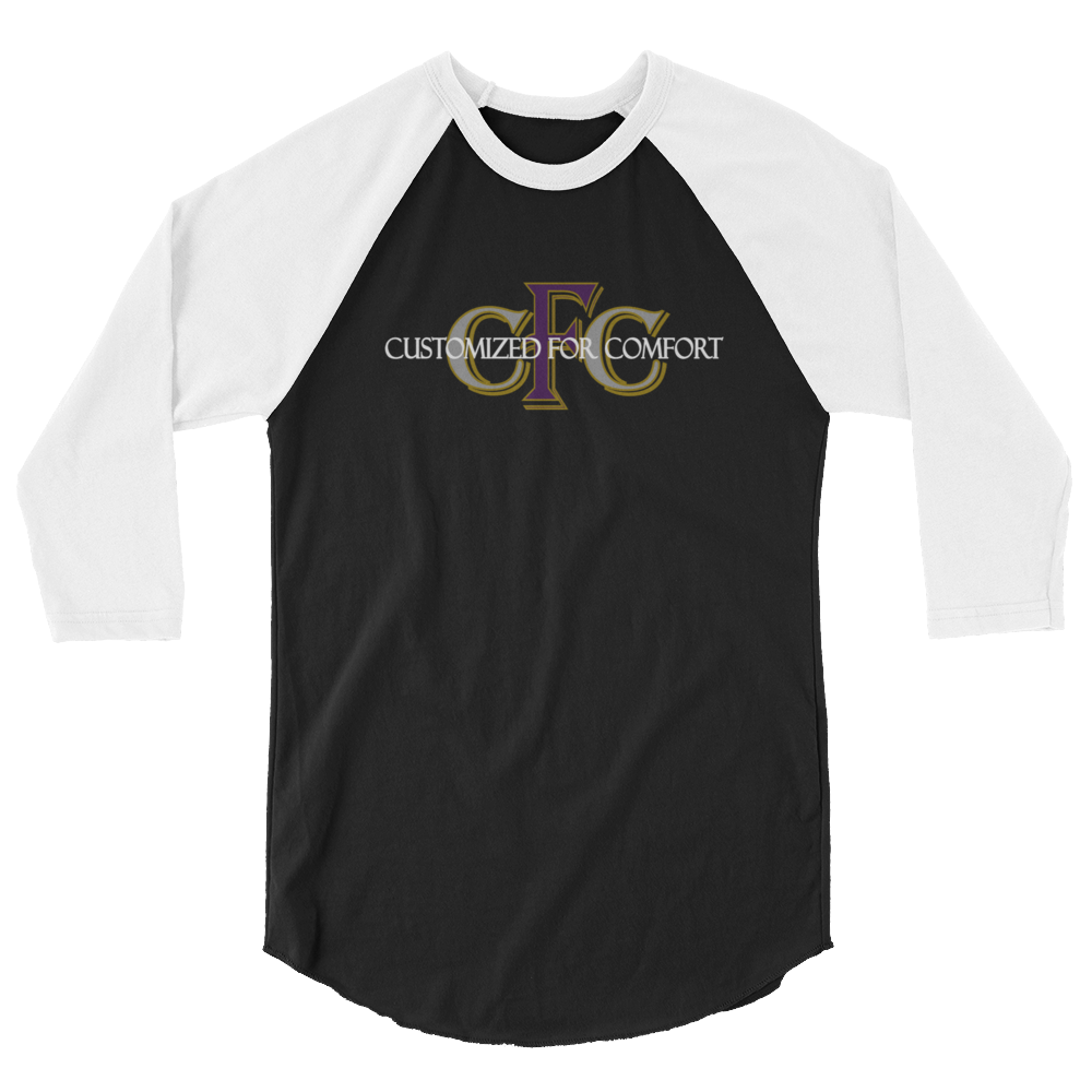 Customized For Comfort - 3/4 sleeve Raglan Shirt - For Him or For Her