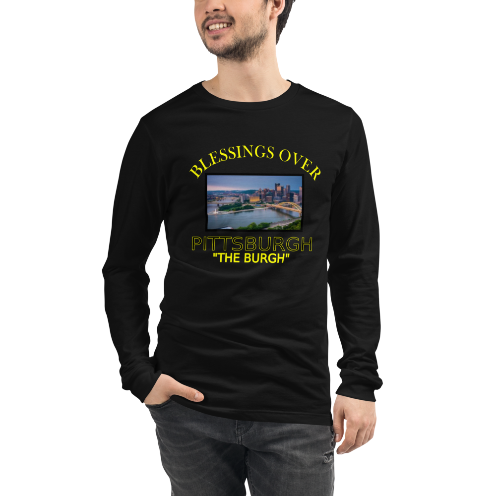 Blessings Over Pittsburgh "The Burgh" - Long Sleeve Tee - For Him or For Her