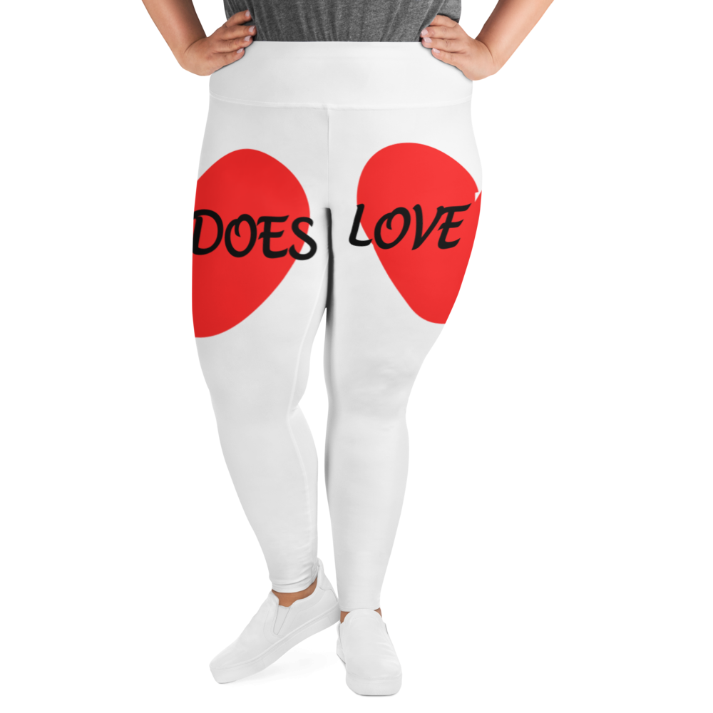Love Does - White Plus Size Leggings - For Her